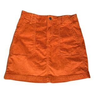 Old Navy 4 orange corduroy skirt